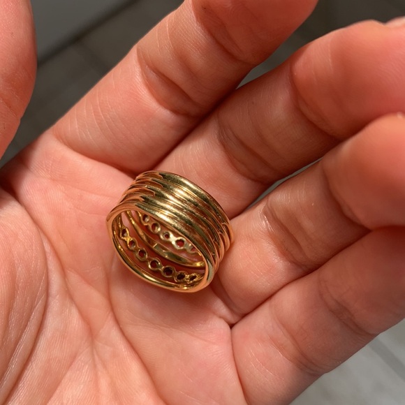 💯 AUTH IPPOLITA 18k gold WAVE stack RING - Picture 13 of 13